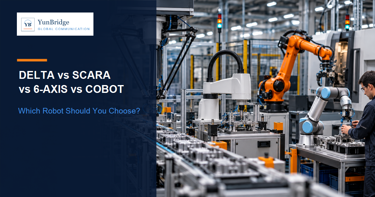Delta, SCARA, 6-axis and cobot robot selection guide for industrial automation buyers