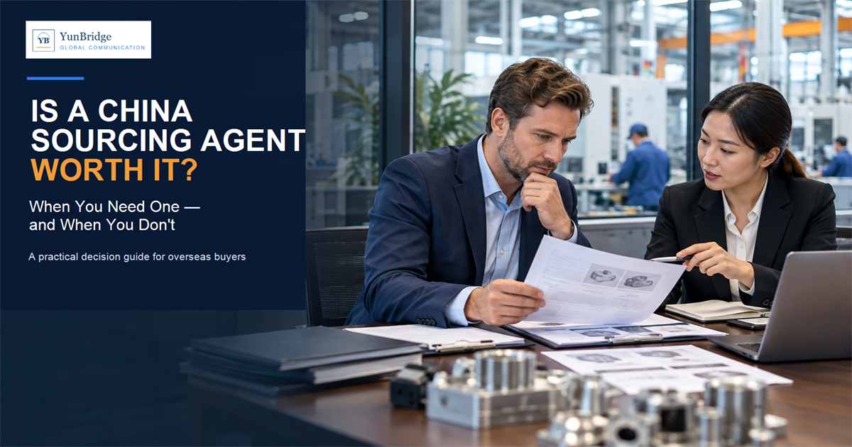 Overseas buyer deciding whether to use a China sourcing agent for supplier evaluation and sourcing support