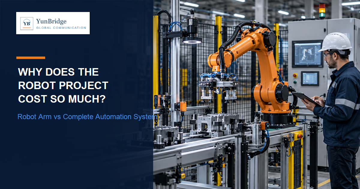 Industrial automation system showing robot, EOAT, vision, PLC, conveyor and safety integration